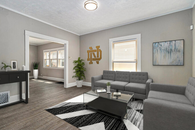 furnished living room