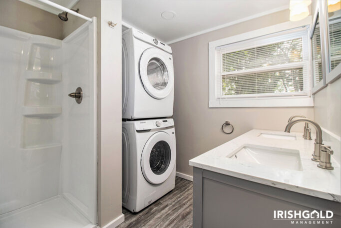 laundry room and bathroom