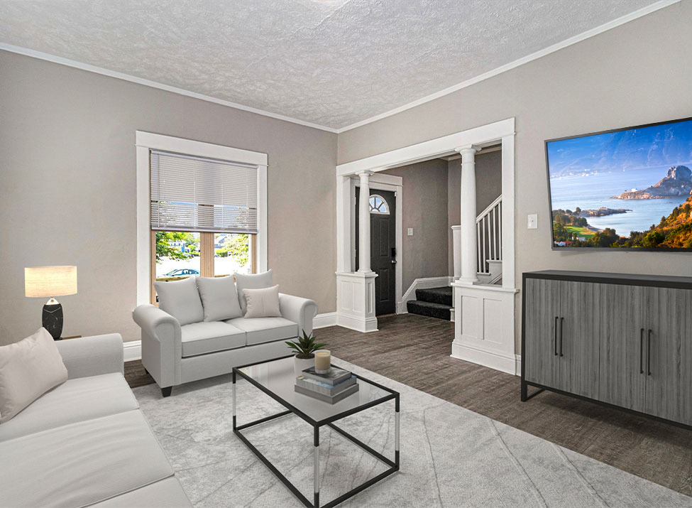 furnished living room